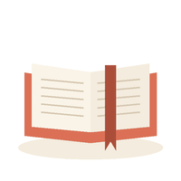 كتابٌ مفتوح بشريطٍ للعلامة