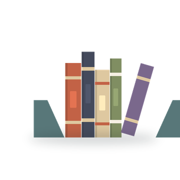 رسمٌ لكتبٍ قائمة بين مسندين