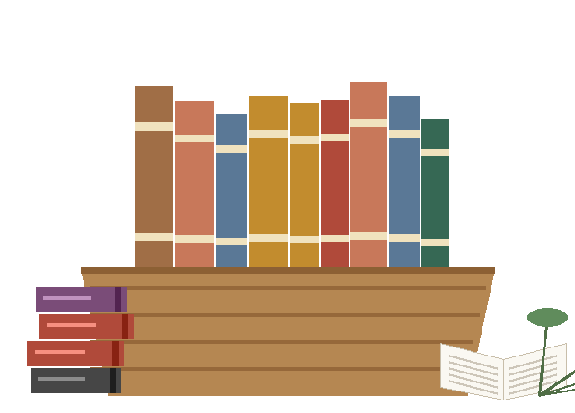 صندوقٌ خشبيّ مليءٌ بالكتب